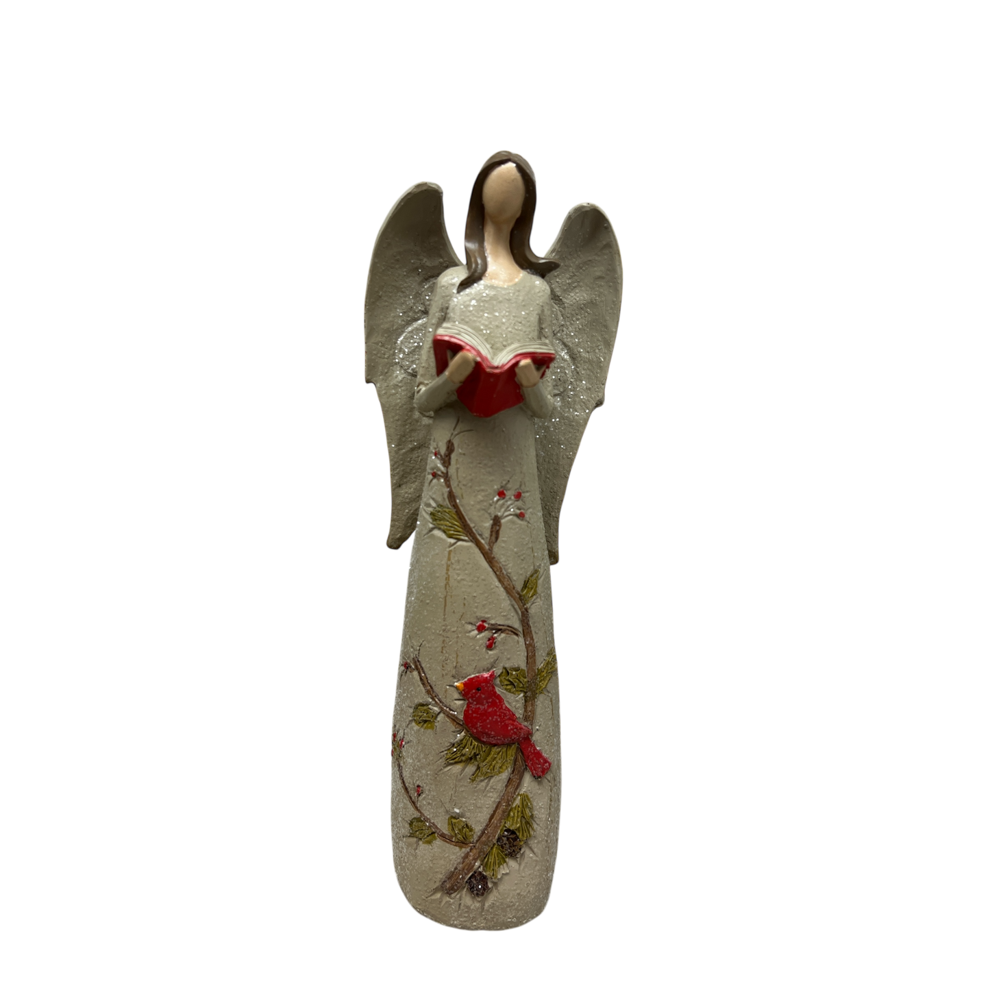 Cardinal And Book Angel Figurine