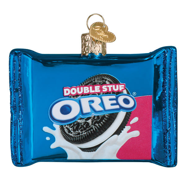 Oreo Double Stuf Cookie  Glass Ornament