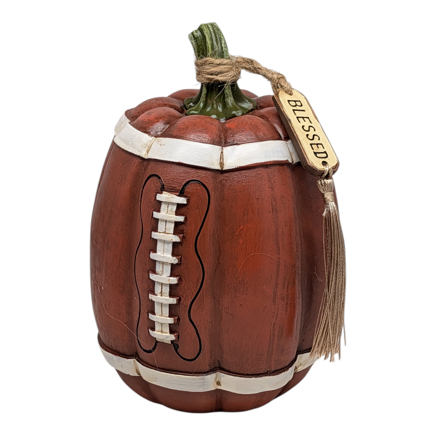 Football Harvest Pumpkin Figurine -