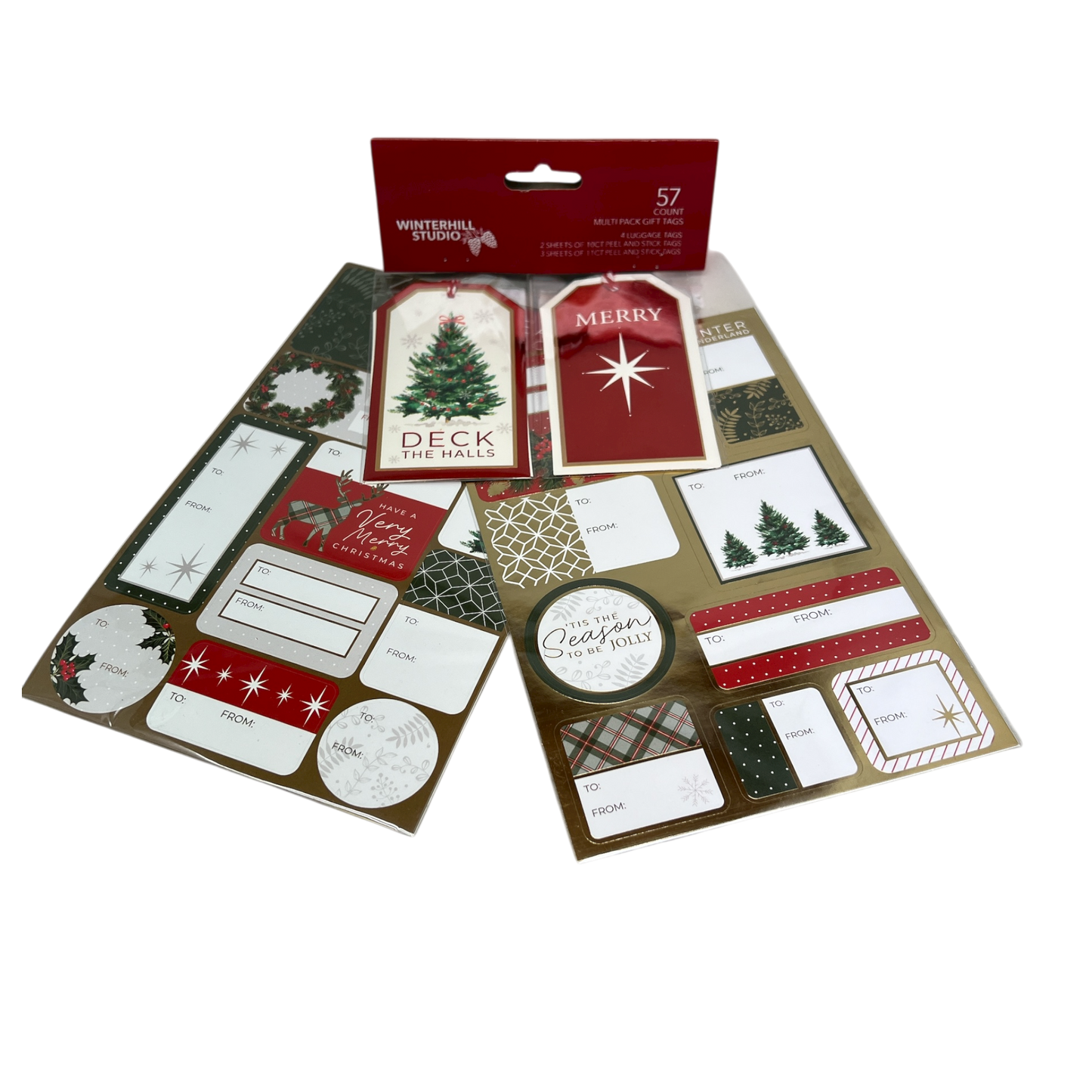 57 Count Variety Gift Tags - Elegant Christmas