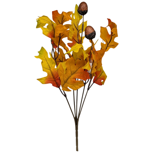 13-Inch Autumn Oak Leaf Bush