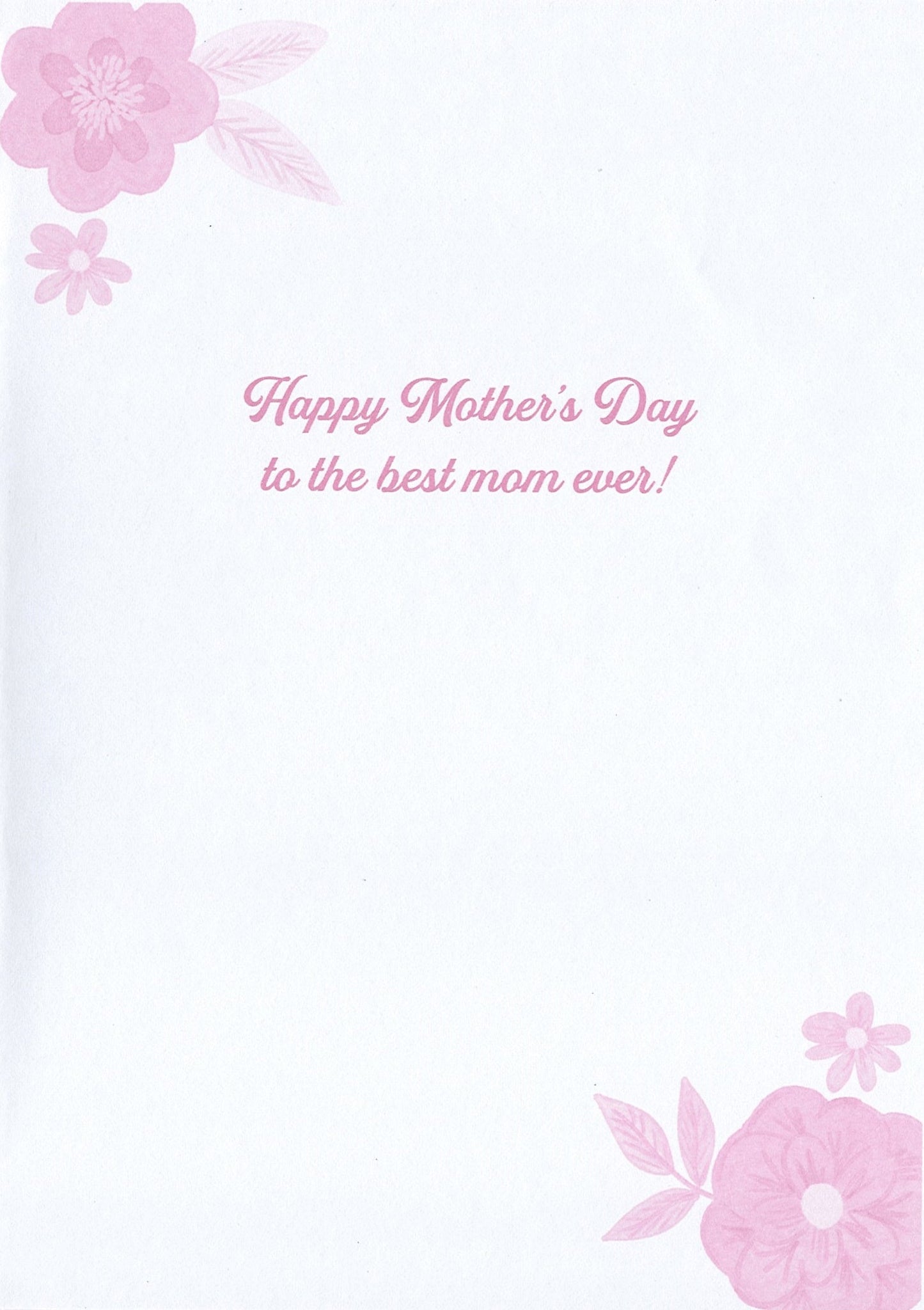 Love You Mom Floral Gingham - Mother's Day Card